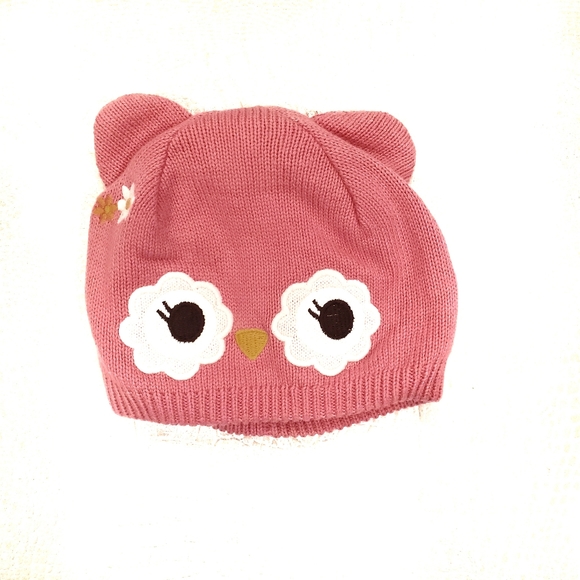 4for$20!! Gymboree pink owl knit hat for baby girl - Picture 1 of 3